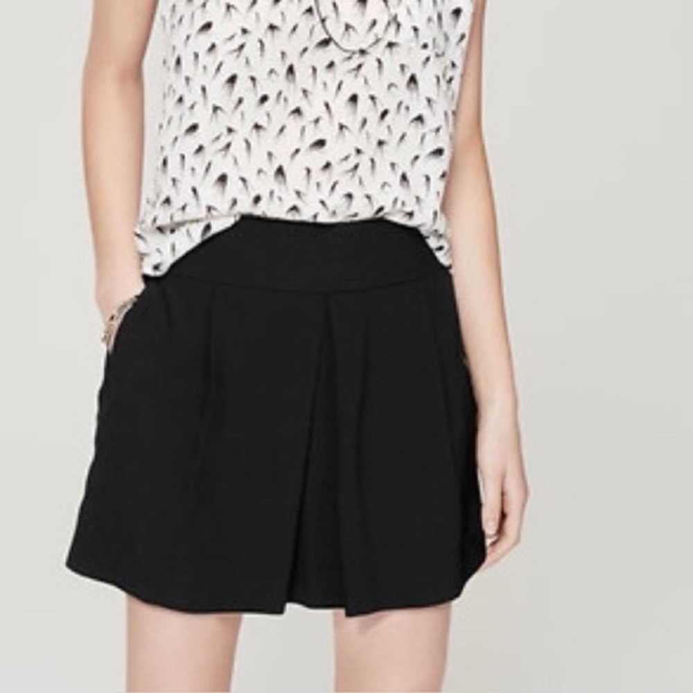LOFT Black Flowy Skort